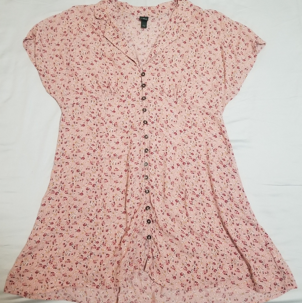 Pink floral dress
